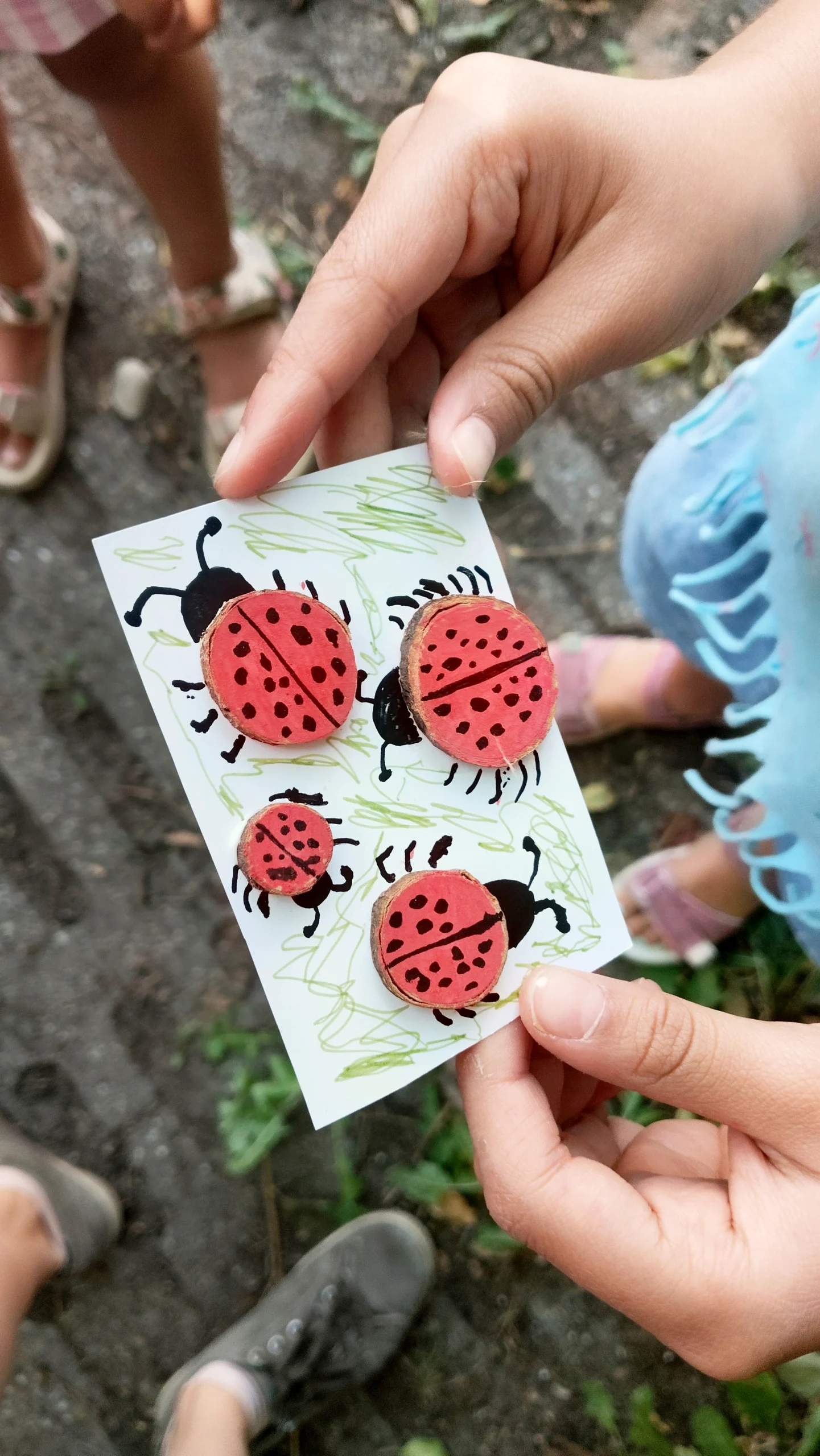 karte aus naturmaterialien